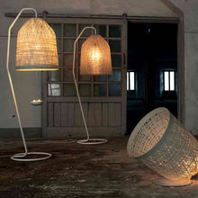 Load image into Gallery viewer, Black Out Outdoor LED Floor Lamp in living room.
