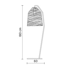 Load image into Gallery viewer, Black Out Outdoor LED Floor Lamp - line drawing.
