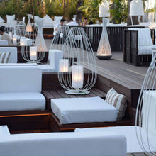 Load image into Gallery viewer, Cell Outdoor LED Floor Lamp in outside area.
