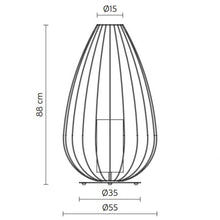 Load image into Gallery viewer, Cell Outdoor LED Floor Lamp - line drawing.
