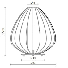 Load image into Gallery viewer, Cell Outdoor LED Table Lamp - line drawing.
