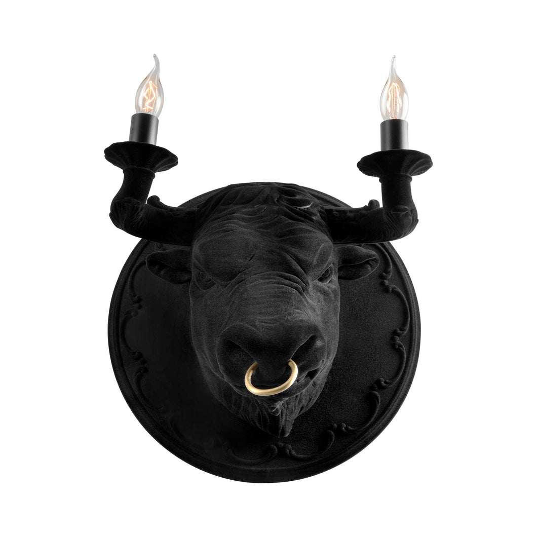 Corrado LED Wall Light in Black Velvet.