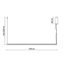 Load image into Gallery viewer, Cupido LED Pendant Light - line drawing.
