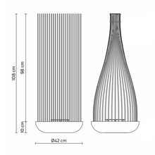 Load image into Gallery viewer, Don't Touch LED Floor Lamp - line drawing.
