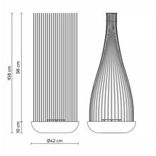 Load image into Gallery viewer, Don&#39;t Touch Outdoor LED Floor Lamp - line drawing.
