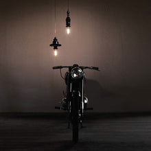 Load image into Gallery viewer, MEK 1 LED Pendant Light in exhibition.
