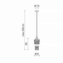 Load image into Gallery viewer, MEK 2 LED Pendant Light - line drawing.

