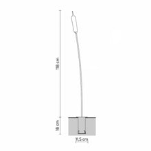 Load image into Gallery viewer, Nilo Outdoor LED Floor Lamp - line drawing.
