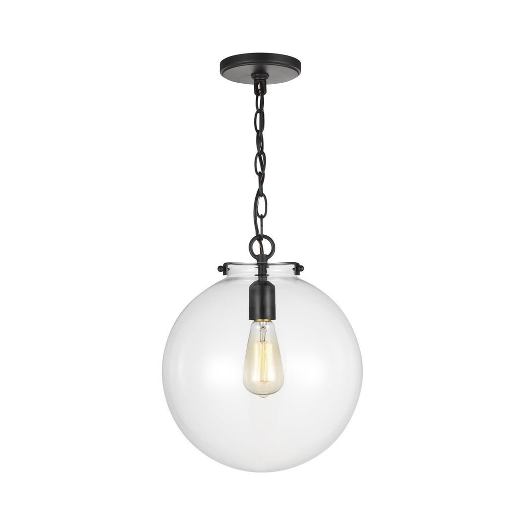 Kate Sphere Pendant Light in Midnight Black.