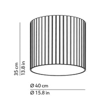 Load image into Gallery viewer, Giass LED Semi Flush Mount Ceiling Light - line drawing.
