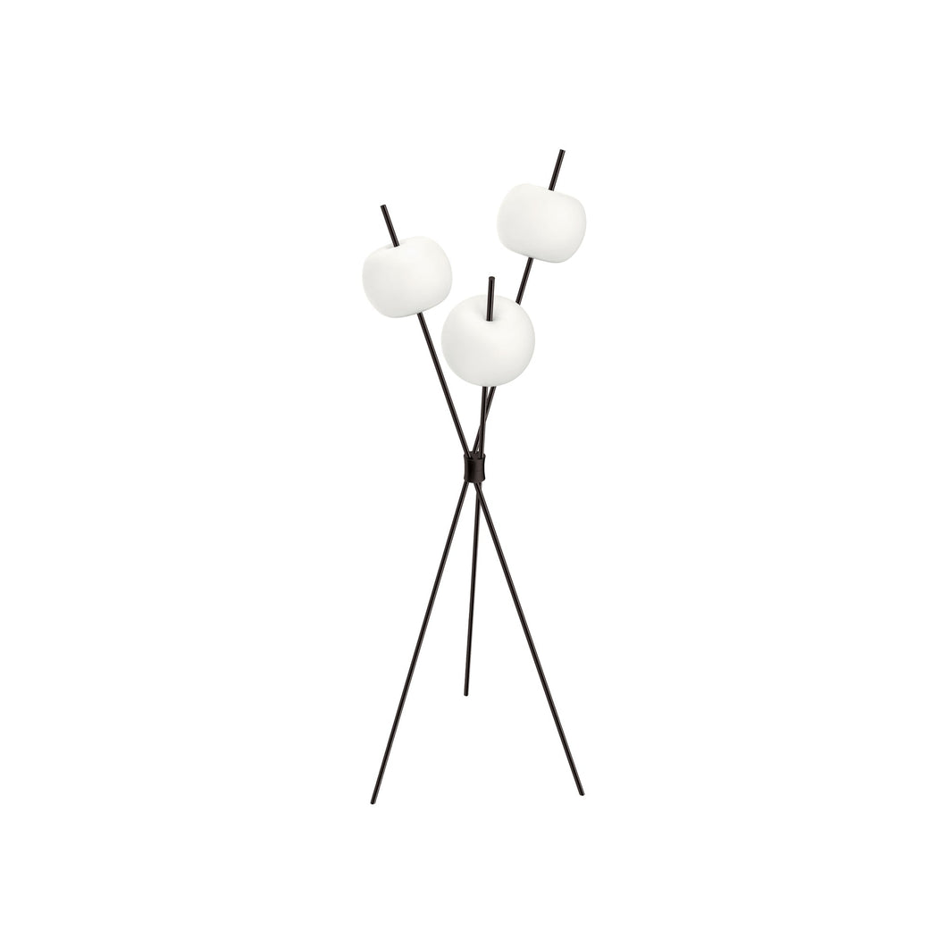 Kushi LED Floor Lamp in Black.