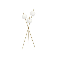 Load image into Gallery viewer, Kushi LED Floor Lamp in Brass.
