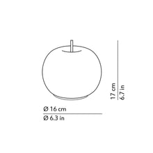 Load image into Gallery viewer, Kushi Mobile LED Battery Table Lamp - line drawing.
