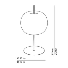 Load image into Gallery viewer, Kushi XL Table Lamp - line drawing.
