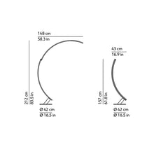 Load image into Gallery viewer, Kyudo LED Floor Lamp - line drawing.
