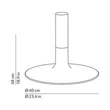 Load image into Gallery viewer, Louis Semi Flush Mount Ceiling Light - line drawing.
