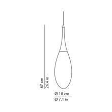 Load image into Gallery viewer, Spillo Outdoor Pendant Light- line drawing.
