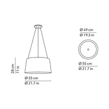 Load image into Gallery viewer, Tripod Pendant Light - line drawing.
