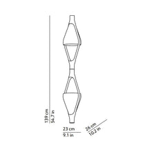 Load image into Gallery viewer, Viceversa LED Pendant Light - line drawing.
