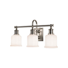 Load image into Gallery viewer, Keswick Vanity Light in 3-Light/Satin Nickel.
