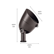 Load image into Gallery viewer, Accent 12V LED Landscape Light - line drawing.
