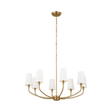 Load image into Gallery viewer, Adeena Chandelier in Brushed Natural Brass (8-Light).
