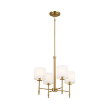 Load image into Gallery viewer, Ali Chandelier in Brushed Natural Brass (4-Light).
