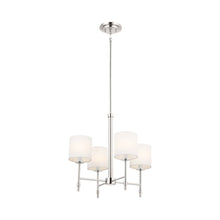 Load image into Gallery viewer, Ali Chandelier in Polished Nickel (4-Light).
