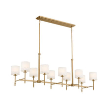 Load image into Gallery viewer, Ali Linear Pendant Light in Brushed Natural Brass.

