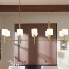 Load image into Gallery viewer, Ali Linear Pendant Light in dining room.
