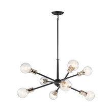 Load image into Gallery viewer, Armstrong Chandelier in 8-Light/Black.
