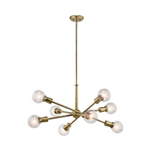 Load image into Gallery viewer, Armstrong Chandelier in 8-Light/Natural Brass.
