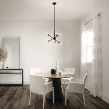 Load image into Gallery viewer, Armstrong Chandelier in living room.
