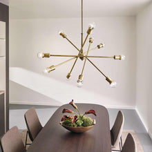Load image into Gallery viewer, Armstrong Chandelier in dining room.
