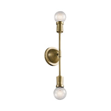 Load image into Gallery viewer, Armstrong Wall Light in Natural Brass.
