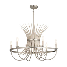 Load image into Gallery viewer, Baile Chandelier in Brushed Nickel (6-Light).
