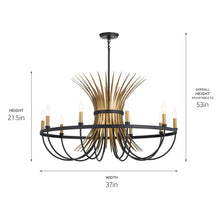 Load image into Gallery viewer, Baile Chandelier - line drawing.
