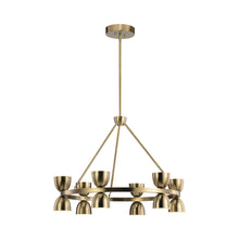 Load image into Gallery viewer, Baland LED Chandelier in Brushed Natural Brass (12-Light).
