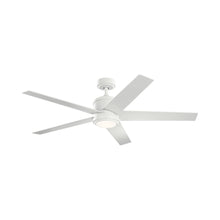Load image into Gallery viewer, Brahm LED Ceiling Fan in Matte White.
