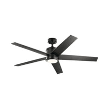 Load image into Gallery viewer, Brahm LED Ceiling Fan in Satin Black.
