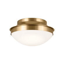 Load image into Gallery viewer, Bretta Flush Mount Ceiling Light in Brushed Natural Brass (2-Light).
