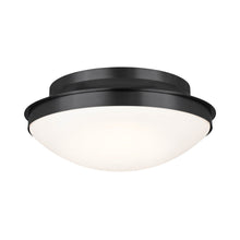 Load image into Gallery viewer, Bretta Flush Mount Ceiling Light in Black (3-Light).
