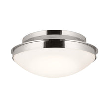 Load image into Gallery viewer, Bretta Flush Mount Ceiling Light in Polished Nickel (3-Light).
