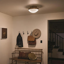Load image into Gallery viewer, Bretta Flush Mount Ceiling Light in living room.
