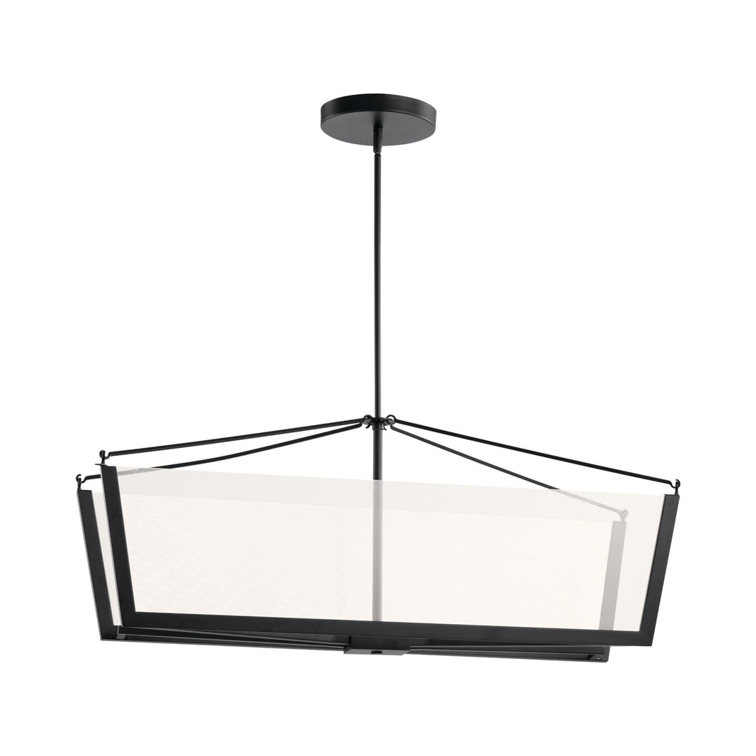 Calters LED Linear Pendant Light in Black.