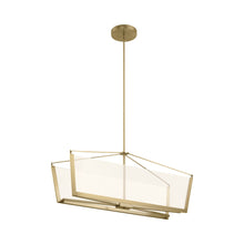 Load image into Gallery viewer, Calters LED Linear Pendant Light in Champagne Gold.
