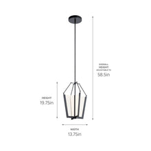 Load image into Gallery viewer, Calters LED Pendant Light - line drawing.
