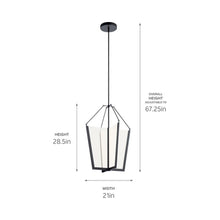 Load image into Gallery viewer, Calters LED Pendant Light - line drawing.
