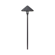 Load image into Gallery viewer, Center Mount LED Path Light in Textured Black.
