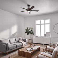 Load image into Gallery viewer, Colerne LED Ceiling Fan in living room.
